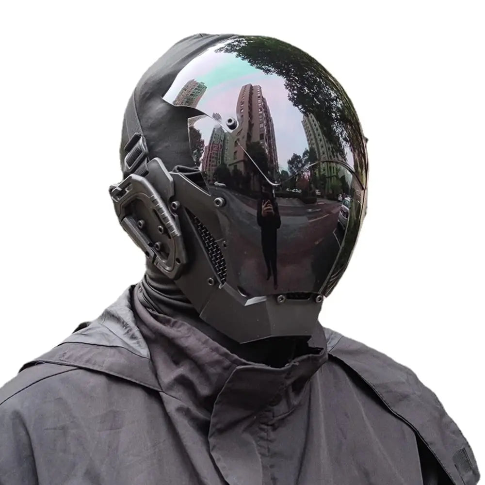 JAUPTO Cyberpunk Mask Playing Cosplay Future Futuristic Cool Standard Model Science Fiction for Halloween Party