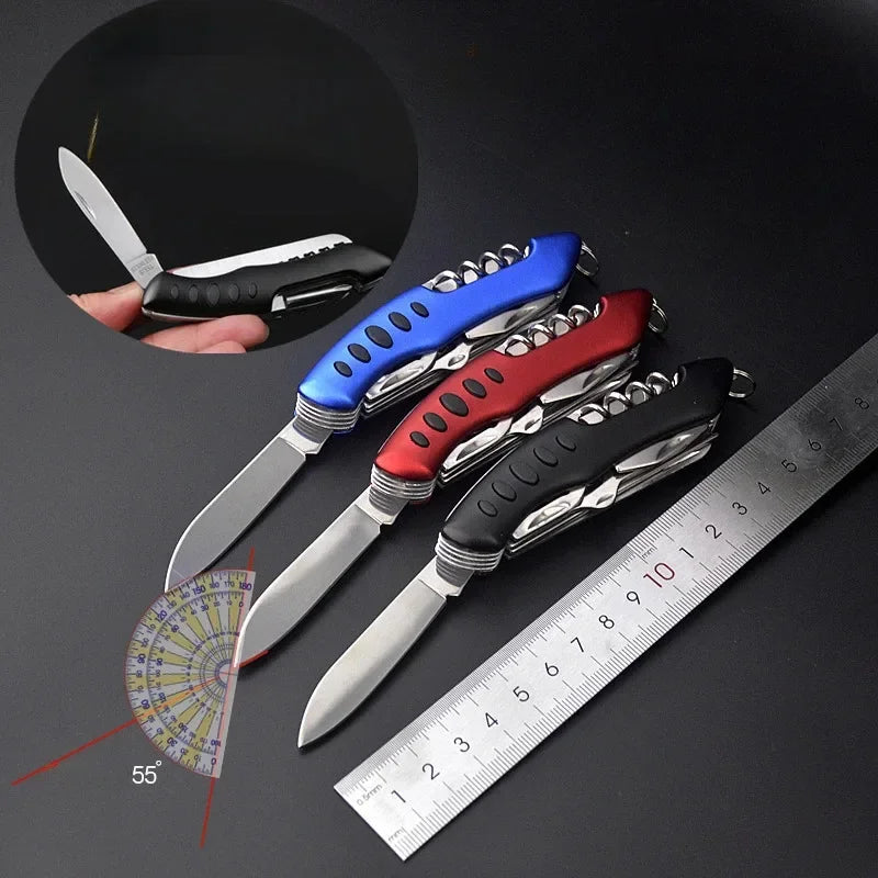 Hot Sale  Multifunctional  Knife Camp Multitool Bottle Opener Folding Knife Portable  Military  Pocket Knives EDC Tools