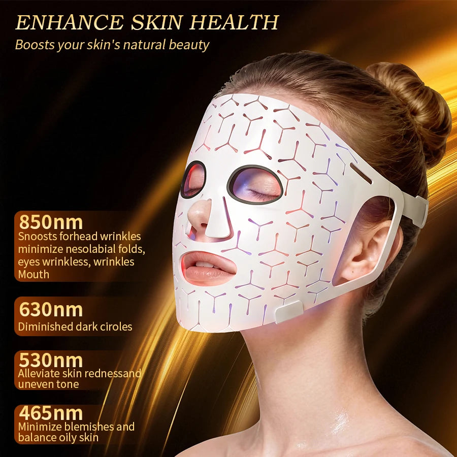 Máscara fotónica LED para el hogar, dispositivos domésticos de tecnología de belleza profesional para mejorar su rutina de cuidado de la piel