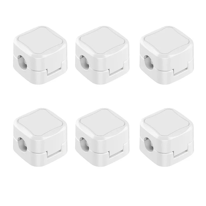 Organizador de cables magnético, gestión de cables, Clips, soporte para cables debajo del escritorio, organizador de cables para auriculares y ratones, 3/6 Uds.