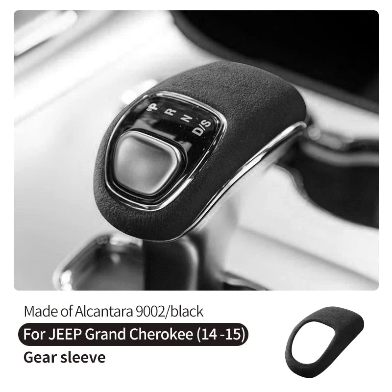 For Jeep Grand Cherokee SRT 2014-2015 Made of Alcantara Gear Shift Knob Cover Boot Anti Scratch Car Interior Tuning Accessories
