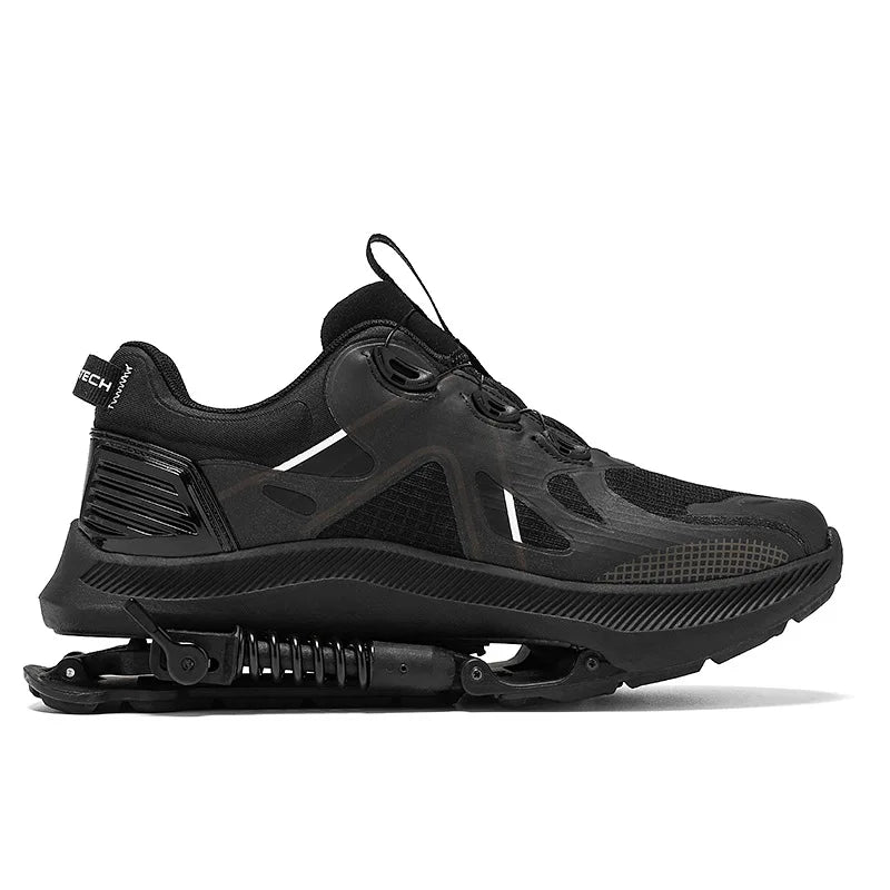Mechanical Assisted Running Shoes Shock Absorbing Knee Pad Spring Suspension Sports Sneaker Bouncing Profession Ventilate Shoes