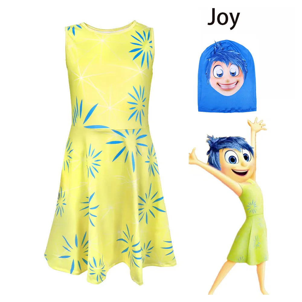New Year Anime Movie Anxiety The Inside Out 2 Cosplay Joy Sadness Anger Disgust Fear  Cosplay Costumes Suit Adult Kids Party Set