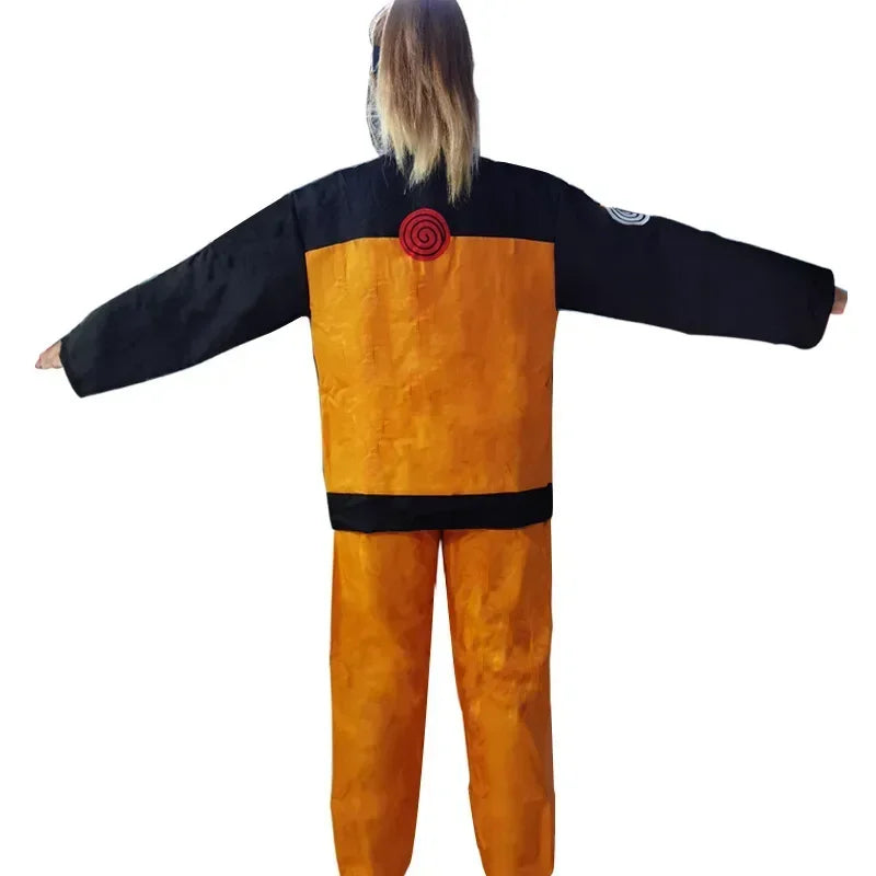 Disfraz de Anime Shippuuden, disfraz de Uzumaki, abrigo para niños y adultos, peluca y pantalones, ropa de actuación de Halloween C47M80