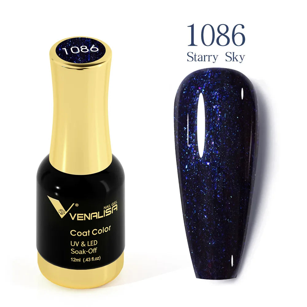 Venalisa Super Color Gel Varnish 12ml Diamond Shining Glitter Sequin Starry Platinum Nail Enamel Long Lasting Time Gel Polish