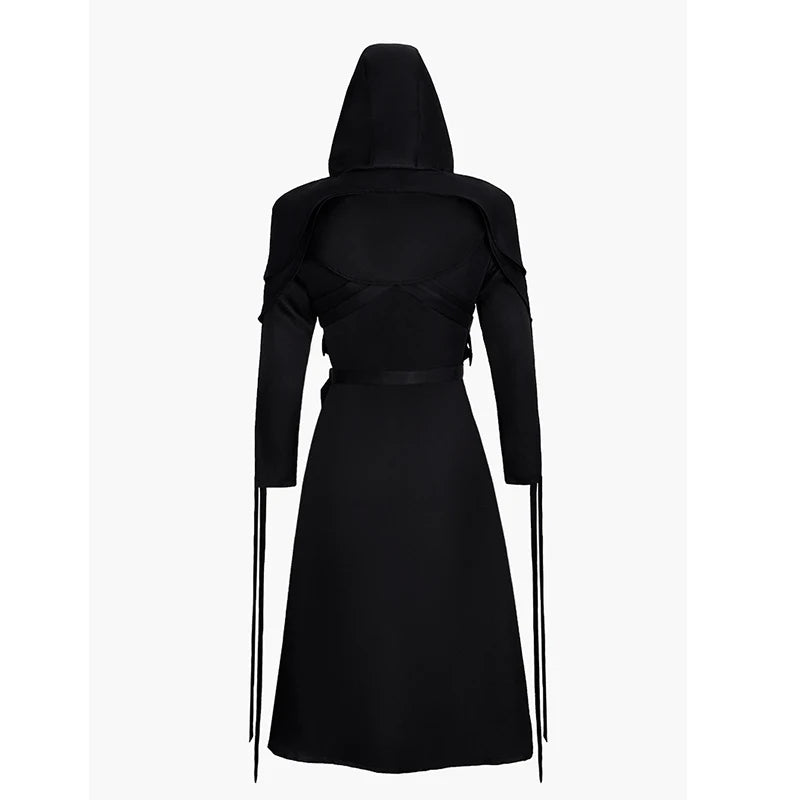 Juego muerto a la luz del día, disfraz de cara de fantasma, disfraz de Cosplay para adulto, capa Unisex, uniforme de carnicero de terror, ropa de Halloween