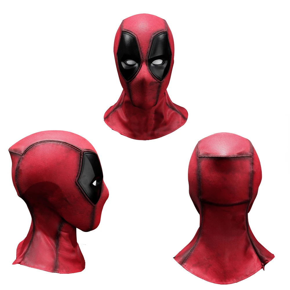 High Quality Red Wade Wilson Cosplay Costume Man Jumpsuit Headgear Accessories Outfit Full Set and Individual Items Are Sold