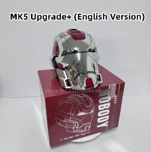 Iron Man Mk5 MK17 Helmet 1/1 Scale Wearable Transformable Voice-Activated Electric Opening/Closing Ideal Birthday Christmas Gift