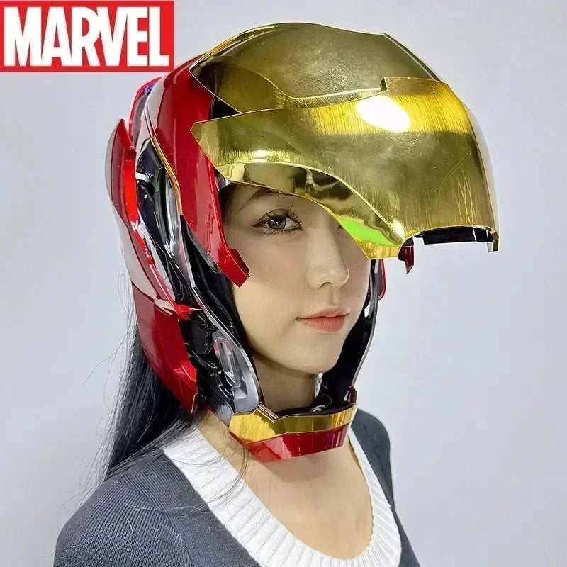 Iron Man Mk5 MK17 Helmet 1/1 Scale Wearable Transformable Voice-Activated Electric Opening/Closing Ideal Birthday Christmas Gift