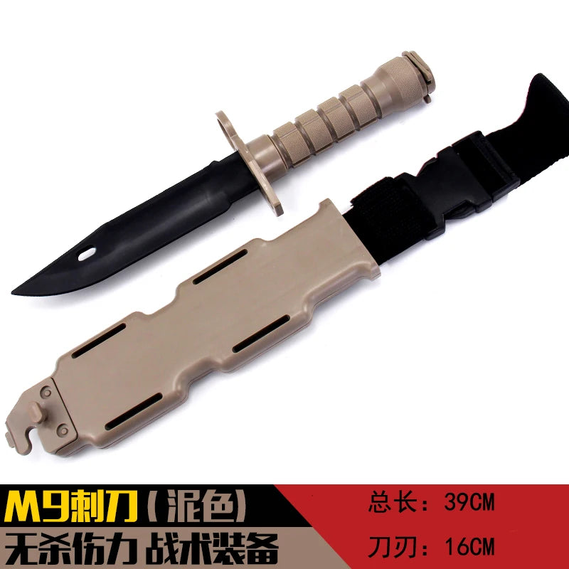 Simulation Student Rubber M9 Training Knife Model Children's Toy Knife