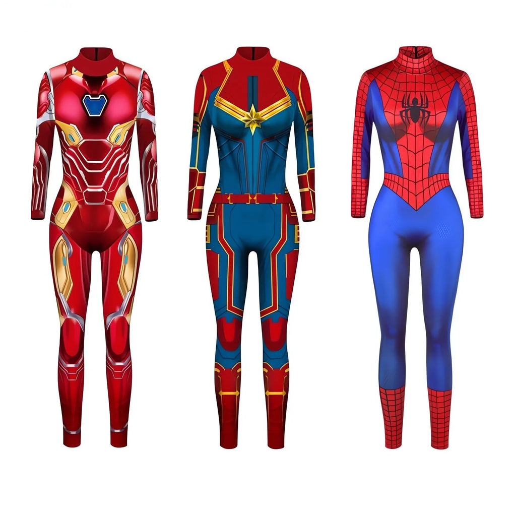 Disfraz de Anime, mono Sexy rojo, súper mono, disfraz de Halloween, disfraz de Navidad ajustado, ropa completa con estampado 3D