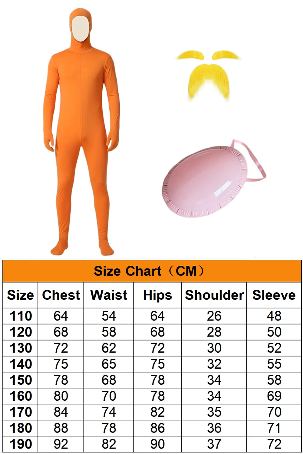 Orange Lorrax Cosplay Fantasy Clothing Seuss Cartoon Women Men Costume Disguise Halloween Male Roleplay Fantasia Party Outfits