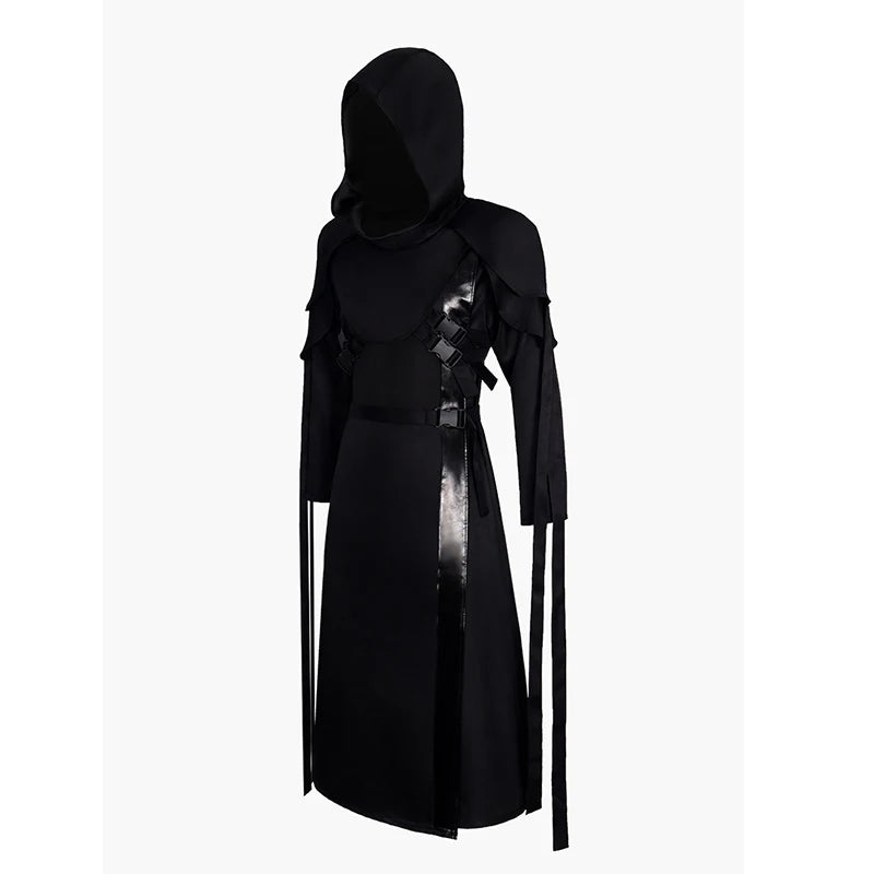 Juego muerto a la luz del día, disfraz de cara de fantasma, disfraz de Cosplay para adulto, capa Unisex, uniforme de carnicero de terror, ropa de Halloween