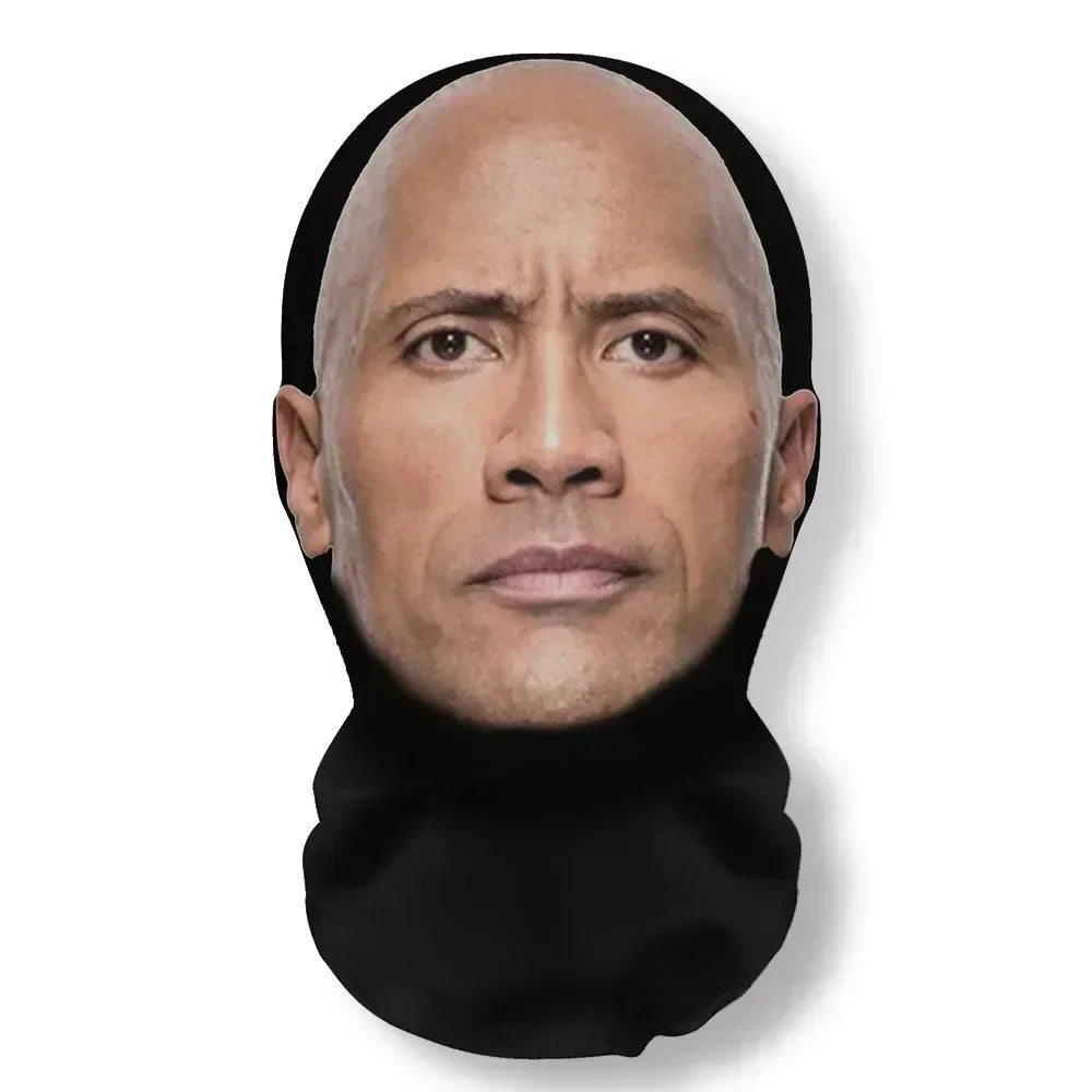 Divertida máscara facial completa con estampado 3D, máscaras faciales de celebridades, malla elástica, accesorios para fiesta de Halloween, pasamontañas, cubiertas para la cabeza