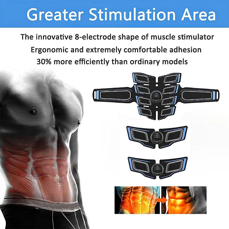 Entrenador inteligente de Abs con recarga USB, tóner muscular, cinturón de tonificación Abdominal, moldeador corporal, masaje de piernas y brazos, gimnasio en casa, equipo de Fitness