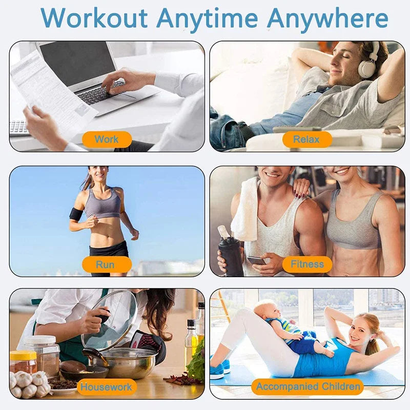 Entrenador inteligente de Abs con recarga USB, tóner muscular, cinturón de tonificación Abdominal, moldeador corporal, masaje de piernas y brazos, gimnasio en casa, equipo de Fitness