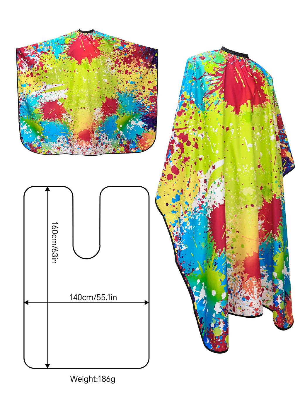 Professional Hair Cutting Cape - Waterproof & Anti-Static Hairdressing Apron, Barber Smock, Hair Salon Cape, Hair Cutting Gown