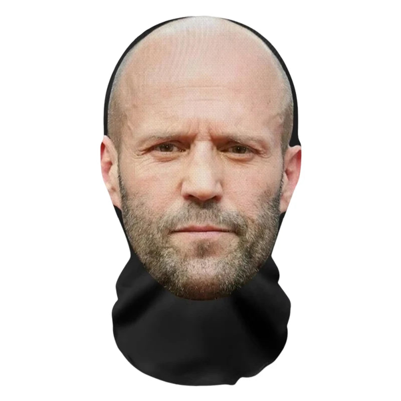 Divertida máscara facial completa con estampado 3D, máscaras faciales de celebridades, malla elástica, accesorios para fiesta de Halloween, pasamontañas, cubiertas para la cabeza