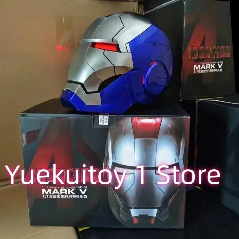1:1 Wearable Iron Man Helmet Mk5 Mk50 Mk17 Steel Spider Man Helmet Collector'S EditionHelmet Collector'S Gift
