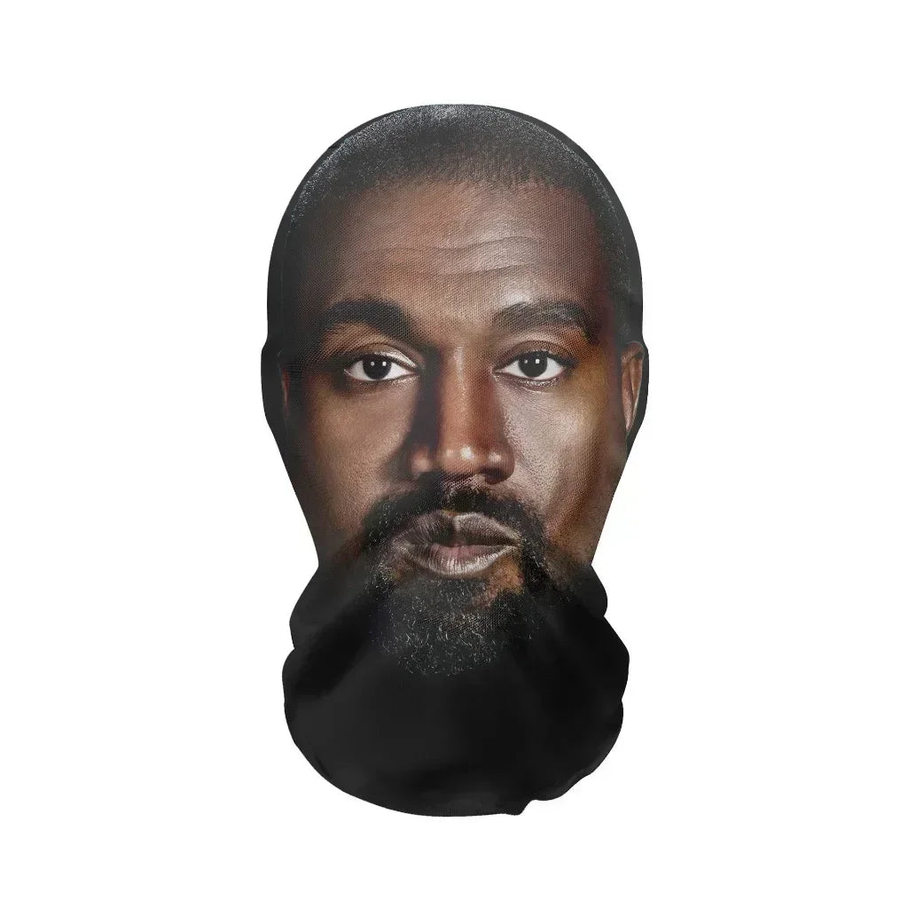 Divertida máscara facial completa con estampado 3D, máscaras faciales de celebridades, malla elástica, accesorios para fiesta de Halloween, pasamontañas, cubiertas para la cabeza