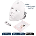 Mascarilla Facial Led de 7 colores con cuello, mascarilla de terapia de luz roja para reafirmar la piel, estiramiento, antienvejecimiento, bioluz, blanqueamiento de belleza para el hogar