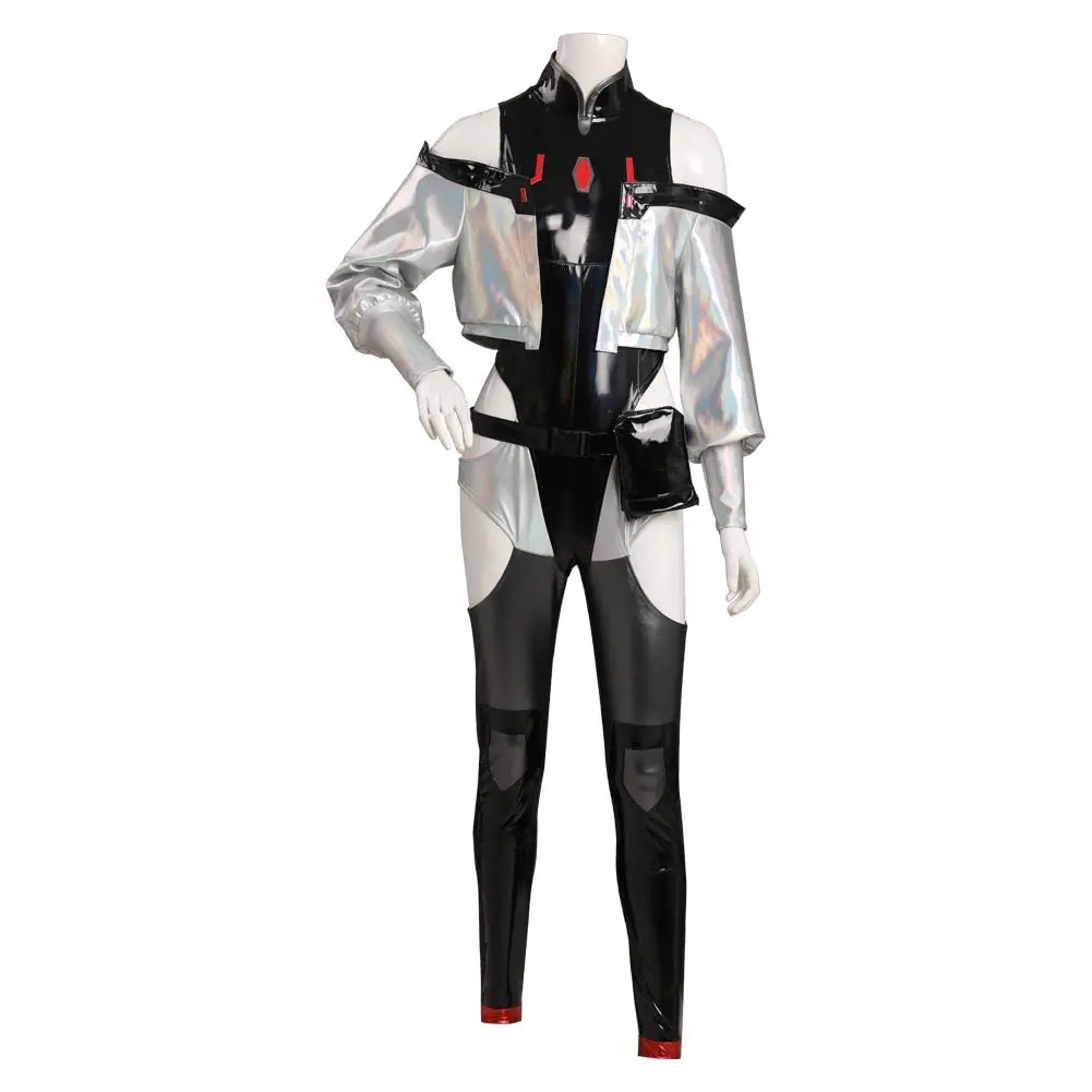 Women Lucy Cosplay Jumpsuit Waistbag Outfits Anime TV Runners Of Edge Costume Roleplay Fancy Dress Up Party Disguise Cloth