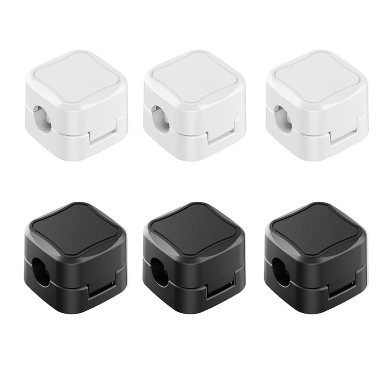 Organizador de cables magnético, gestión de cables, Clips, soporte para cables debajo del escritorio, organizador de cables para auriculares y ratones, 3/6 Uds.