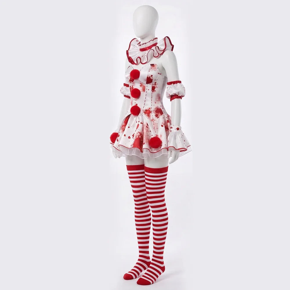 Cosplay Art Clown Costume Full Set Movie Terrifier 4 Stage Uniform Adult Women Performance Suits Halloween Carnival Party