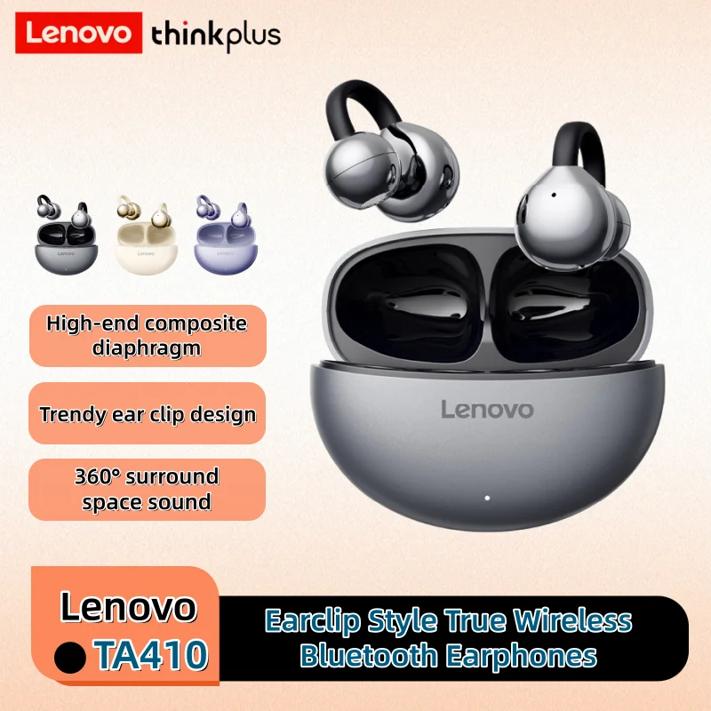 Lenovo TA410 Wireless Bluetooth 5.4 Earphones TWS Panoramic Sound Effects Ultra Long Battry Life Headphones Comfortable To Wear