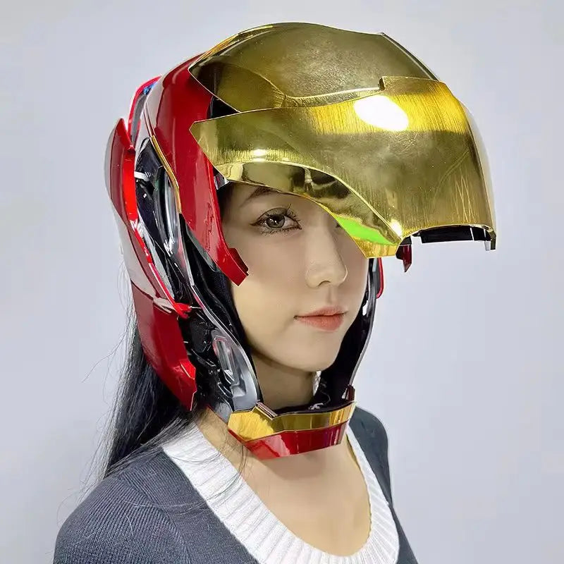 Iron Man Mk5 MK17 Helmet 1/1 Scale Wearable Transformable Voice-Activated Electric Opening/Closing Ideal Birthday Christmas Gift